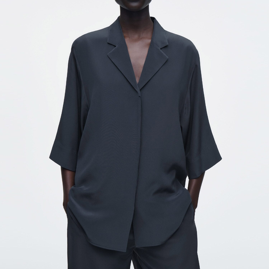 COS Camp Collar Silk Shirt