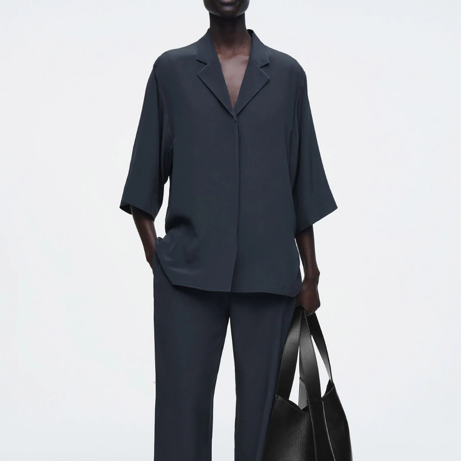 COS Camp Collar Silk Shirt