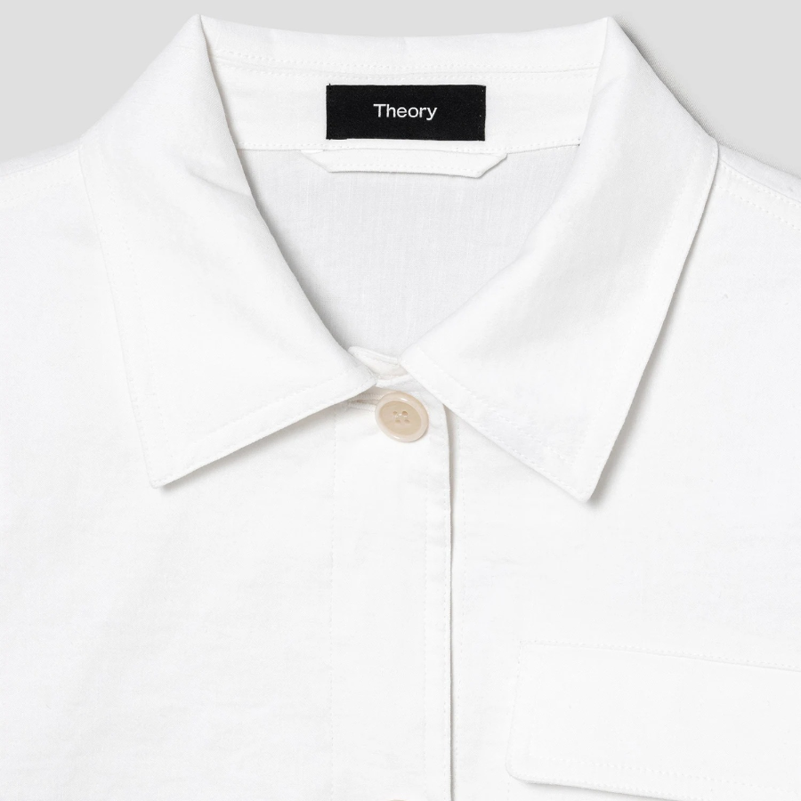 Theory Women White Crunch Casual Jacket - White