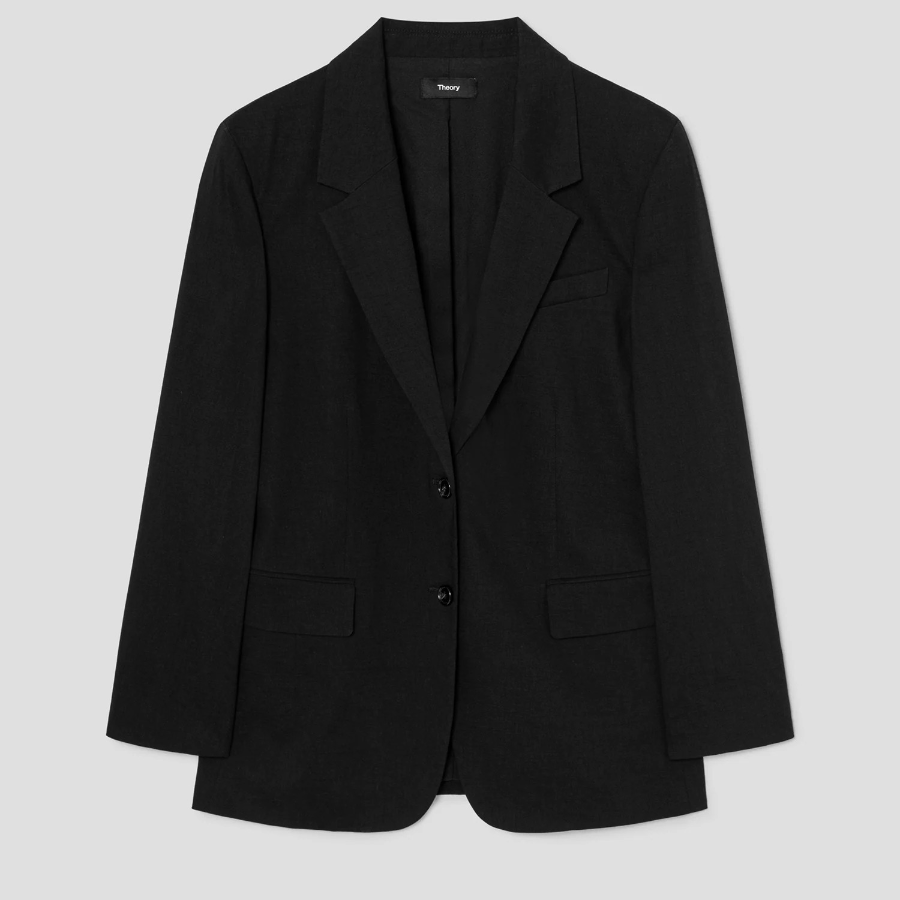 Theory Women Good Crunch Oversized Blazer - Black