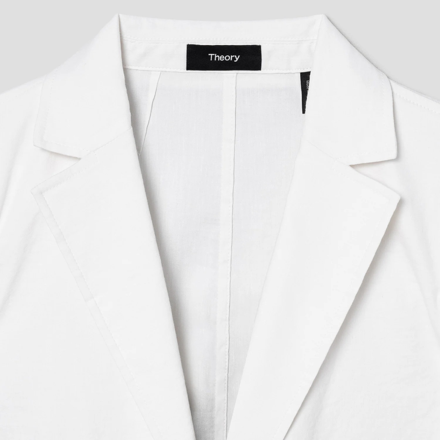 Theory Women White Crunch Relaxed Patch Jacket - White