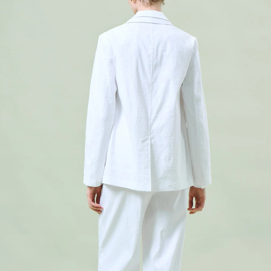 Theory Women White Crunch Relaxed Patch Jacket - White