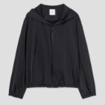 KUHO Hooded Zip-Up Blouse - Ash