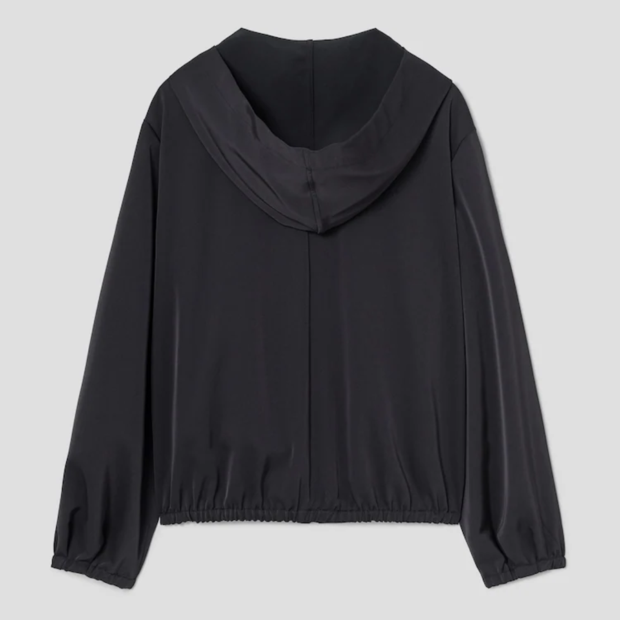 KUHO Hooded Zip-Up Blouse - Ash