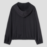 KUHO Hooded Zip-Up Blouse - Ash