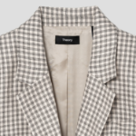 Theory Women Linear Check Oversized Blazer - Cream Multi