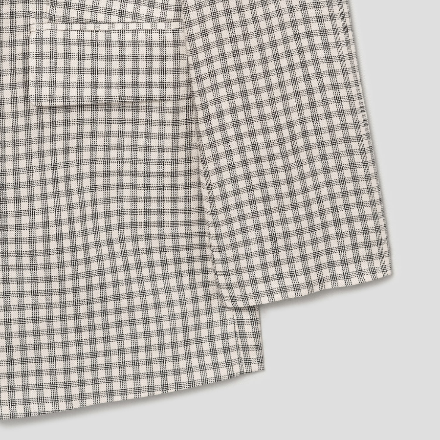 Theory Women Linear Check Oversized Blazer - Cream Multi