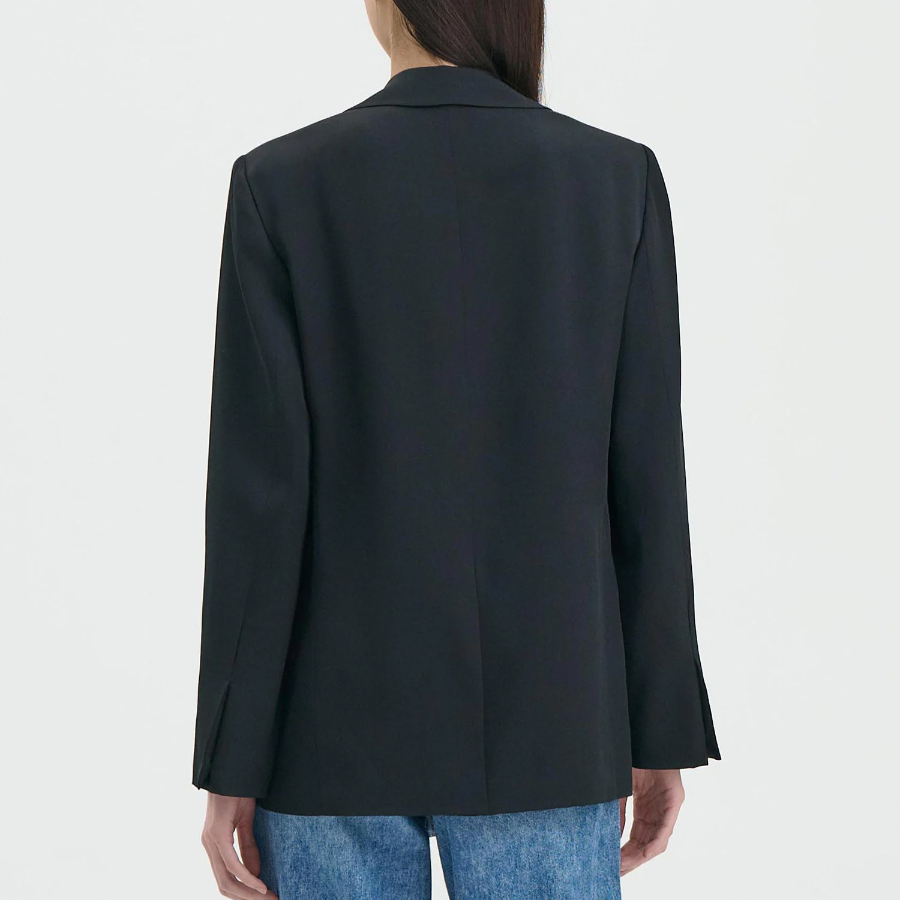 Theory Women Silk Georgette Relaxed Double Jacket - Black