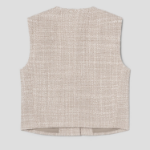 Theory Women Texture Tweed Patch Pocket Vest - Taupe Multi