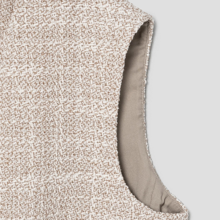 Theory Women Texture Tweed Patch Pocket Vest - Taupe Multi