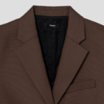 Theory Women Wool Hopsack Boxy Oversized Vest - Clove