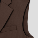 Theory Women Wool Hopsack Boxy Oversized Vest - Clove