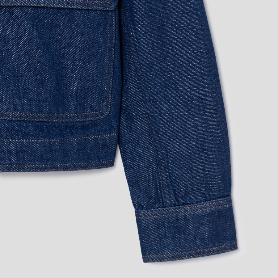 Theory Women Relaxed Denim Casual Jacket - Indigo