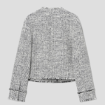 Theory Women Mod Tweed Crew Neck Button Jacket - White Multi
