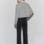 Theory Women Mod Tweed Crew Neck Button Jacket - White Multi