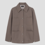 Theory Women Neoteric Twill Oversized Utility Jacket - Walnut