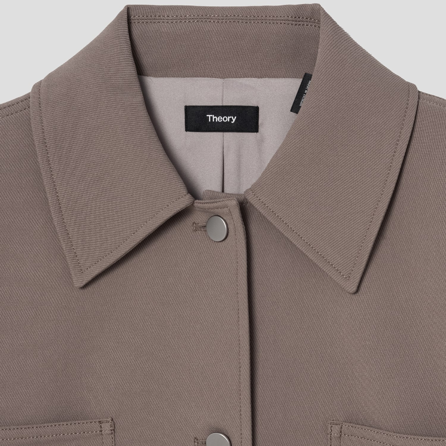 Theory Women Neoteric Twill Oversized Utility Jacket - Walnut