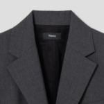 Theory Women Traceable Wool 2 Button Blazer - Charcoal Melange