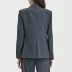 Theory Women Traceable Wool 2 Button Blazer - Charcoal Melange