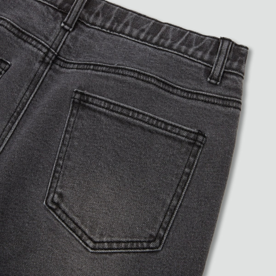 JAJU Straight Crop Denim Pants (Gray) — укороченные джинсы прямого кроя в универсальном сером оттенке