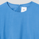 KUHO Rayon Round Neck Blouse - Blue