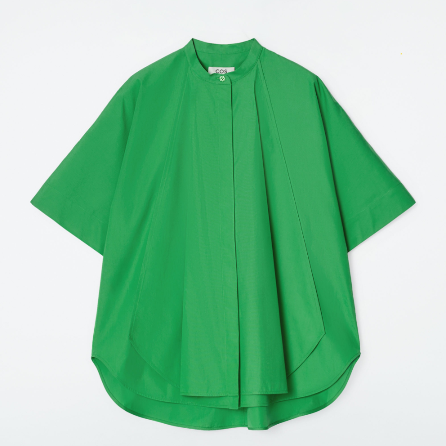 COS Oversized Curved Hem Cotton Shirt