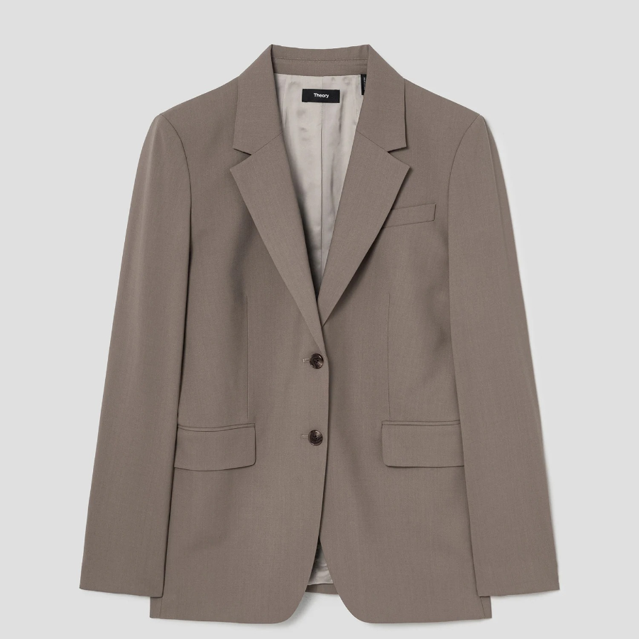 Theory Women Traceable Wool Oversized Blazer - Walnut