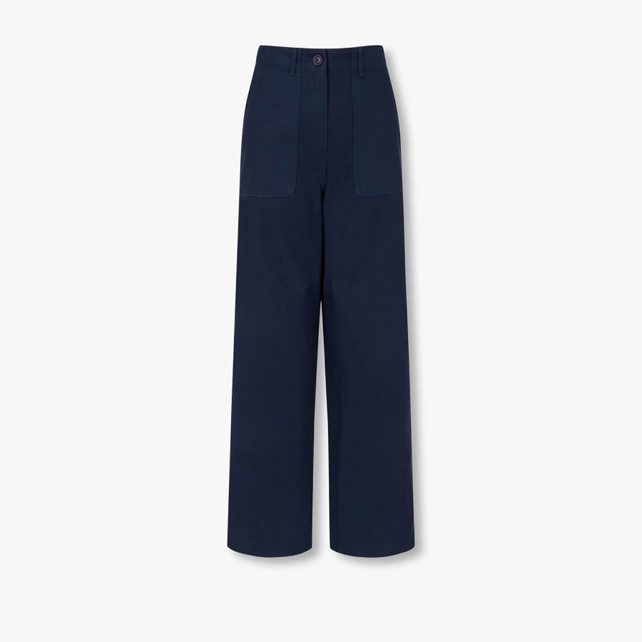 JAJU Pocket Pants (Navy) — лёгкие повседневные брюки с карманами в универсальном тёмно-синем цвете