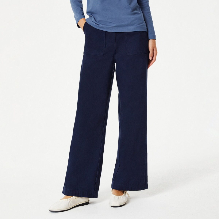 JAJU Pocket Pants (Navy) — лёгкие повседневные брюки с карманами в универсальном тёмно-синем цвете