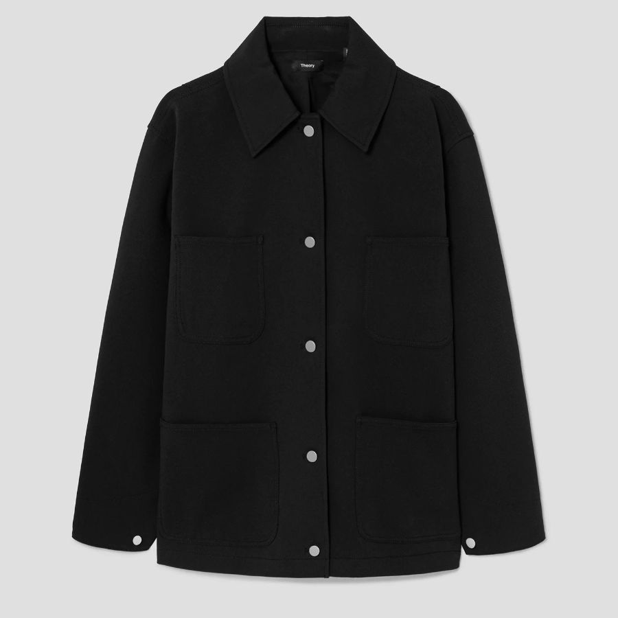 Theory Women Neoteric Twill Oversized Utility Jacket - Black