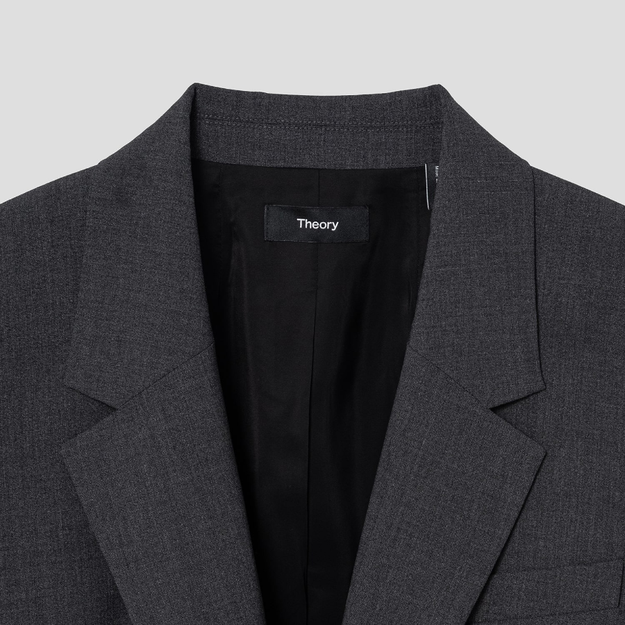 Theory Women Traceable Wool Oversized Blazer - Ash