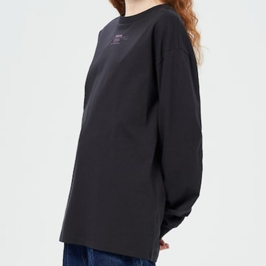 GANNI Future Heavy Jersey Long Sleeve T-Shirt - Ash