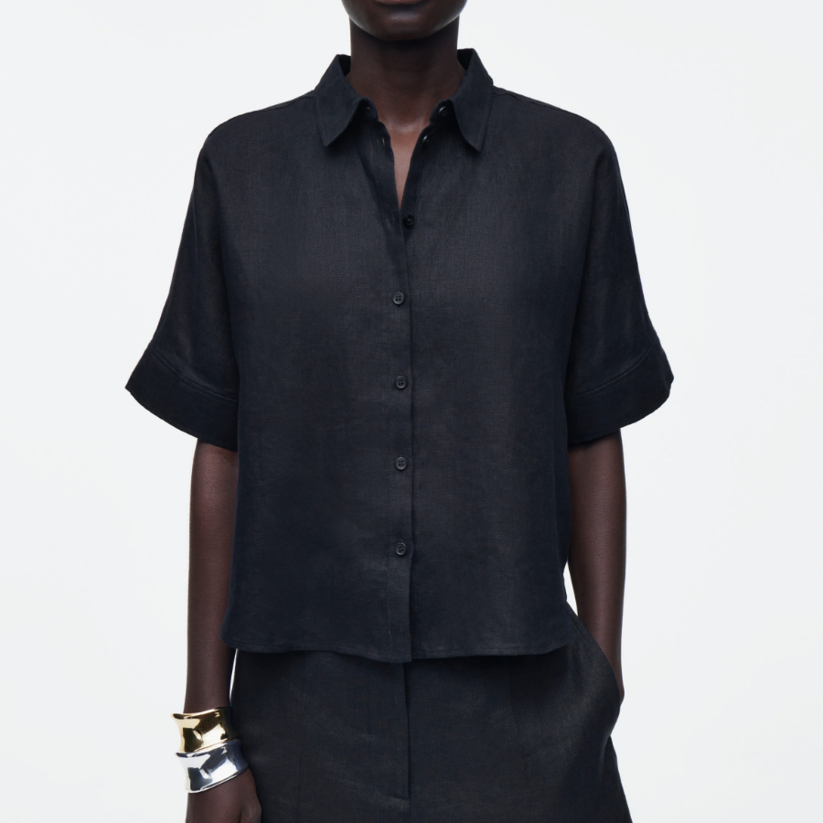 COS – Boxy Short Sleeve Linen Shirt