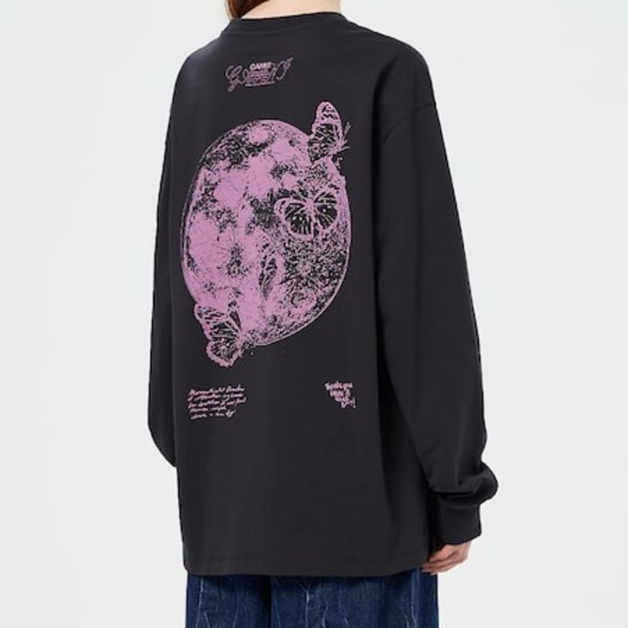 GANNI Future Heavy Jersey Long Sleeve T-Shirt - Ash