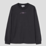 GANNI Future Heavy Jersey Long Sleeve T-Shirt - Ash