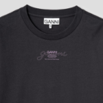GANNI Future Heavy Jersey Long Sleeve T-Shirt - Ash