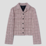 Theory Women Multicolor Tweed Patch Crop Jacket — Pink Multi