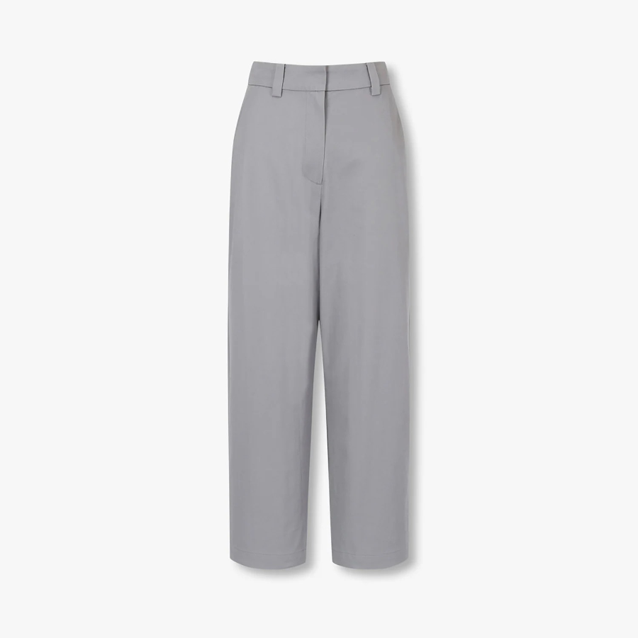 JAJU Cotton Basic Pants (Gray) — универсальные хлопковые брюки в базовом сером оттенке для комфортных повседневных образов