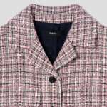 Theory Women Multicolor Tweed Patch Crop Jacket — Pink Multi