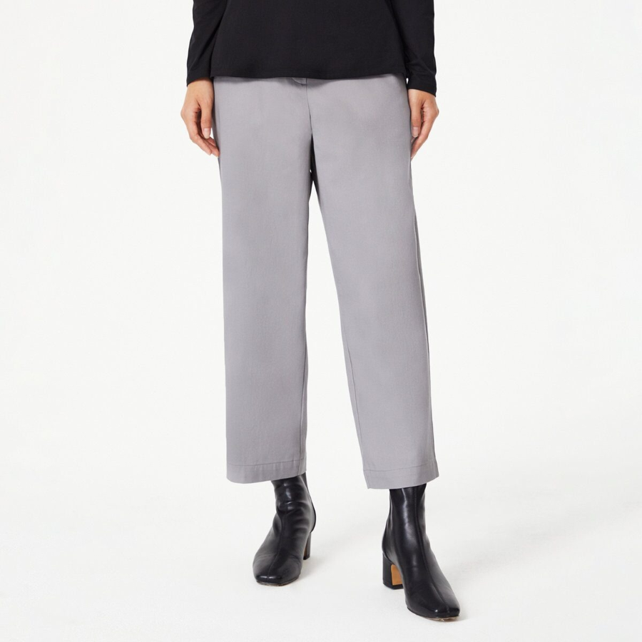 JAJU Cotton Basic Pants (Gray) — универсальные хлопковые брюки в базовом сером оттенке для комфортных повседневных образов