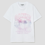 GANNI Basic Jersey Coctail Relaxed T-Shirt - Bright White