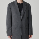 Oversized Layered Blazer — Medium Gray