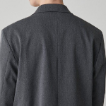 Oversized Layered Blazer — Medium Gray