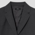 Theory Women Good Wool Single Slim Blazer - Charcoal Melange