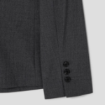 Theory Women Good Wool Single Slim Blazer - Charcoal Melange