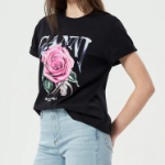 GANNI Basic Jersey Rose Relaxed T-Shirt - Phantom