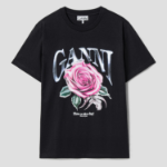 GANNI Basic Jersey Rose Relaxed T-Shirt - Phantom