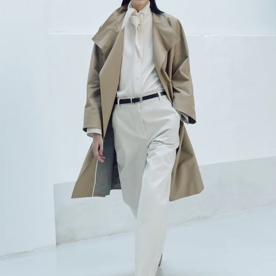 KUHO Collar Neck Blouse - Beige