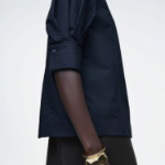 COS – Voluminous Boatneck Cotton Blouse