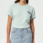 GANNI Thin Jersey Ganni World Relaxed T-shirt - Aqua Foam
